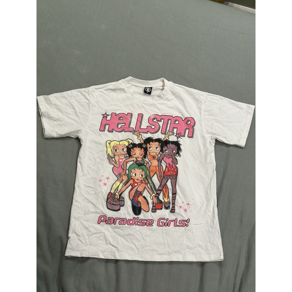 Hellstar Paradise Girls T-Shirt Black Graphic Tee | Size M